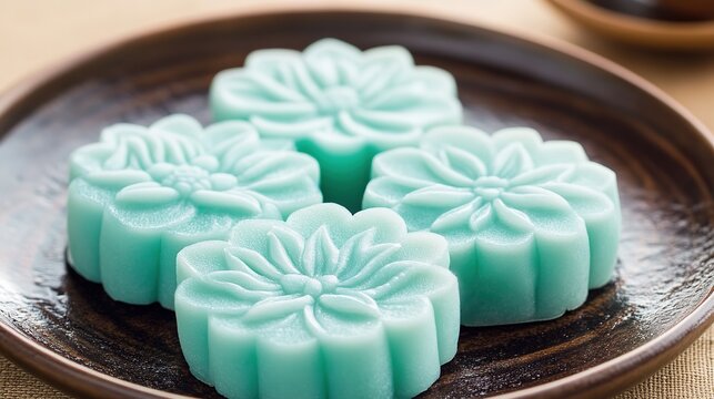 Cool Japanese Sweets with Lotus Motif. Traditional and Artistic Confections with Lotus Patterns.