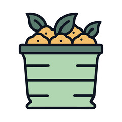 Organic farming vegetable crate