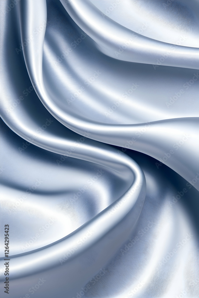 Poster elegant silver fabric drapes with soft folds for upscale design or background use generative ai