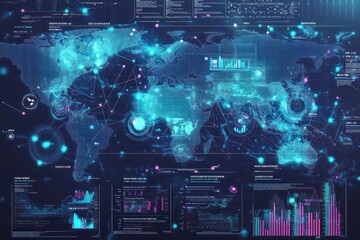Fototapeta premium Infographic illustrating how AI converts complex data into clear visuals.