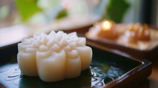 Cool Japanese Sweets with Lotus Motif. Traditional and Artistic Confections with Lotus Patterns.