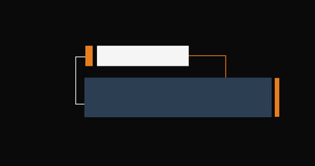 Pack of 2 different colored lower third infographic on black background. Modern lower information graphic for custom messages wishes for the festive season. Broadcasting on television, video intro.