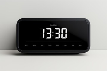 Digital alarm clock electronics black multimedia.