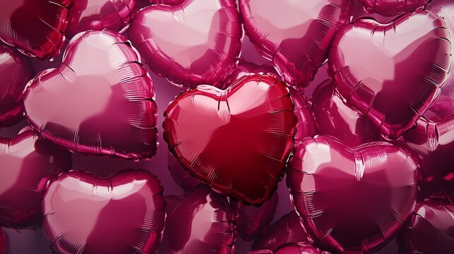 Valentines Day Pink Heart Shaped Background