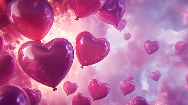 Celebrating Valentine's Day: Pink Heart for Love and Affection