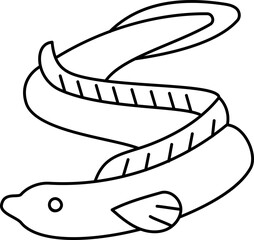 Eel Fish Outline Illustration