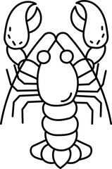 Lobster Outline Illustration