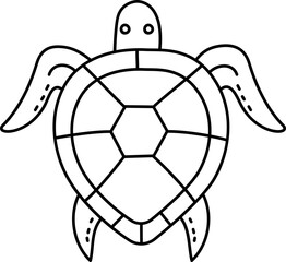 Turtle Outline Illustration