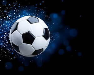 Obraz premium Soccer ball with magical dust used to illustrate skill, competition, and success generative AI