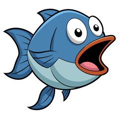 Obraz premium cartoon shark vector illustration