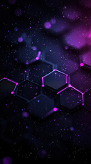 Abstract connection design with hexagonal pattern. Networking and data technology inspired theme background.
