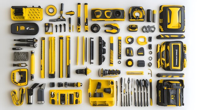Neatly arranged electrician tools showcase precision and professional craftsmanship