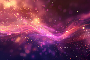 Fototapeta premium Colorful abstract background with flowing waves of light and bokeh effects, creating a dreamy atmosphere