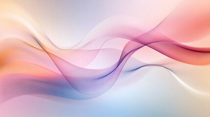 Fototapeta premium Abstract Pastel Wave Design Soft Colors Flowing
