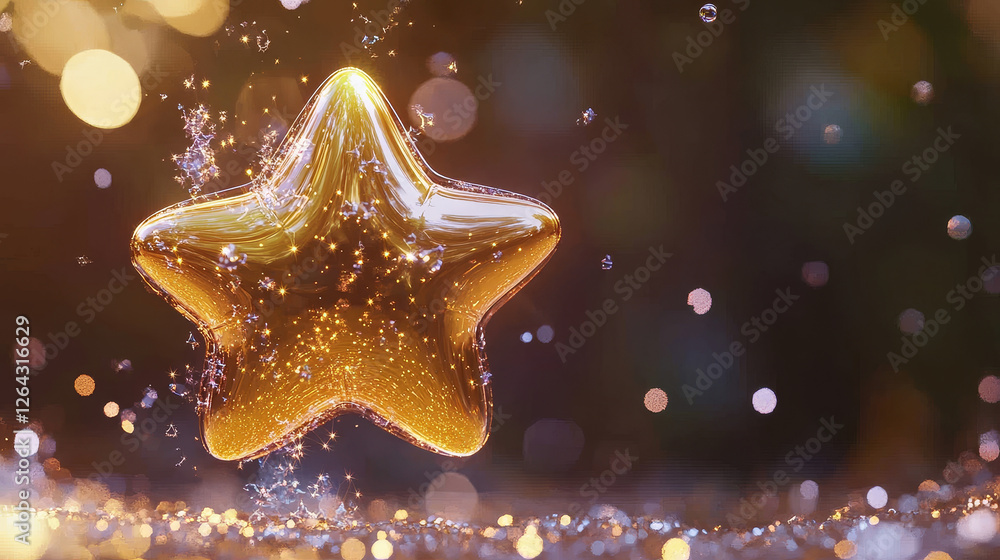 Poster star shape bubble explosion sprite sheet. game animation sequence of burst or dissolution effect of 