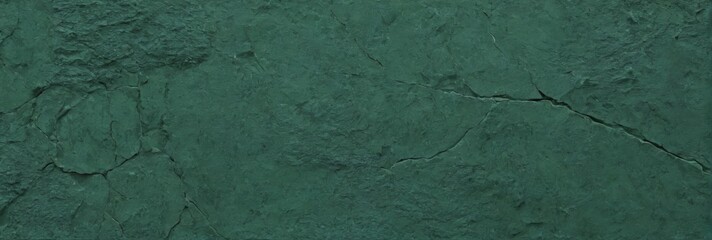 Obraz premium Dark Green Textured Surface with Visible Cracks and Jagged Areas, Rough Texture, CloseUp View Adobe Stock