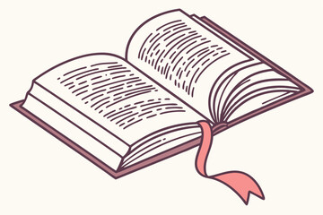open book with bookmark