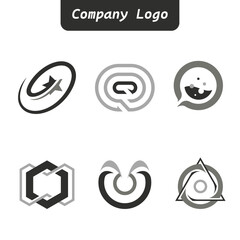 Set of company logo design ideas vector design