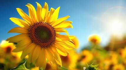 Obraz premium Exploring the Beauty of a Vast Sunflower Farm A Visual Journey Through Nature's Splendor
