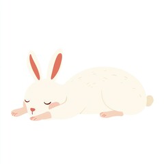 Obraz premium Rabbit sleep illustration animal bunny.