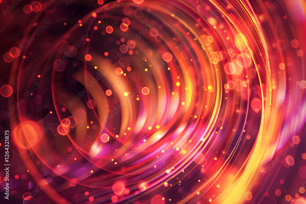 Aufkleber vibrant swirls of orange and purple light create a dynamic abstract background with glowing particle