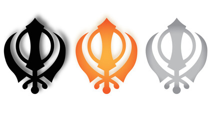 Set Of Khannda Vector illustration