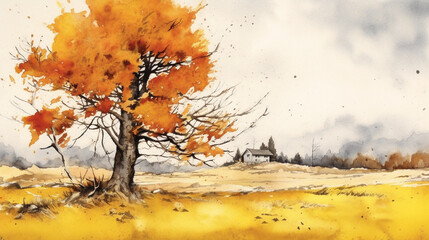 Fototapeta premium the peace of a prosperous autumn