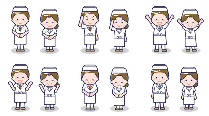 Fototapeta premium 和食料理人の男女 01