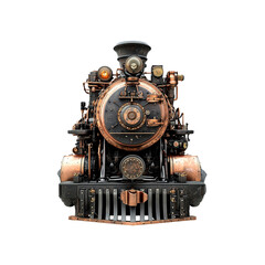 Fototapeta premium Vintage Steam Locomotive Engine Close-Up Steampunk Aesthetic