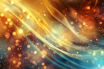 Fototapeta premium Abstract colorful background with flowing light trails and bokeh effects, evoking a sense of motion