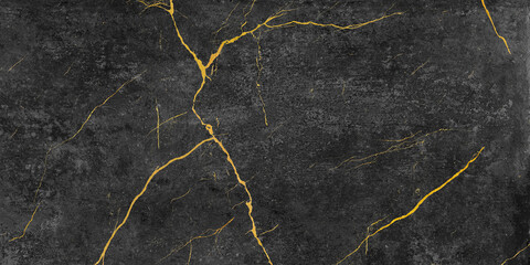 Obraz premium Black marble texture with golden veins Black marble natural pattern,Dark Gray and yellow marble for ceramic wall and floor tiles