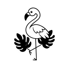 vector illustration of a flamingo