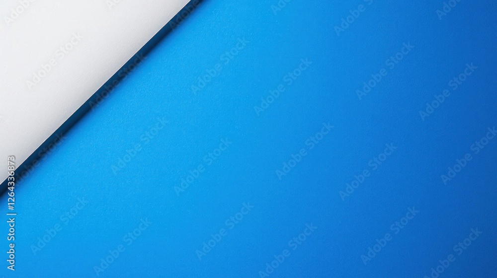 Poster white and blue abstract background with diagonal divide