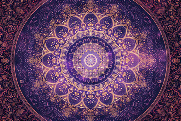 Fototapeta premium Luxury Mandala Background with Golden Arabesque Ornament in Islamic Style