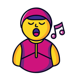 Rock and roll singer icon