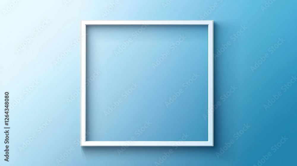 Fototapete square shadow box frame vector effect template. rectangle page border shade illustration set on tran