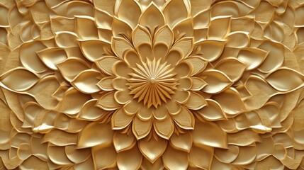 Intricate gold floral pattern, embossed texture. Perfect for luxury, elegance, or opulent designs.