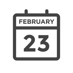 February 23 Calendar Day or Calender Date - Deadline or Appointment