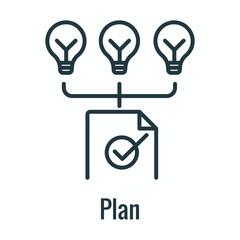   Plan Concept for Plan Do Check Act Business Strategy  - Continuous Improvement PDCA