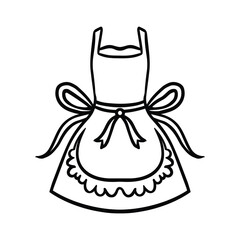 Hand Drawn Apron w Frilly Lace Icon
