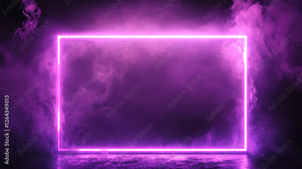 Poster purple light lines set isolated on black background. vector realistic illustration of neon shine eff