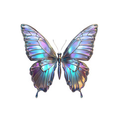 Iridescent Morpho Butterfly A 3D Render of a Prismatic Insect