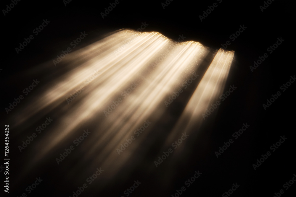Poster bright light shining on a dark background. the light is coming from the left side of the image and i