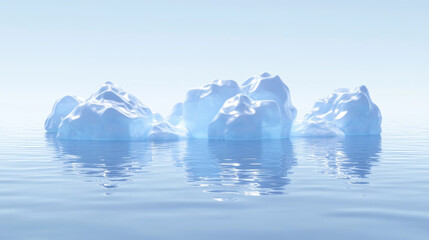 Ice blocks set isolated on white background. Vector cartoon illustration of blue iceberg pieces, north pole glacier, cold ocean floes, crystals of frozen water, winter game landscape design elements