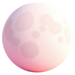 A pastel-colored sphere resembling a stylized moon, featuring soft gradients and gentle textures, perfect for evoking a dreamy and tranquil atmosphere.