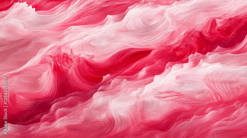 Aufkleber abstract background with smooth shiny red waves
