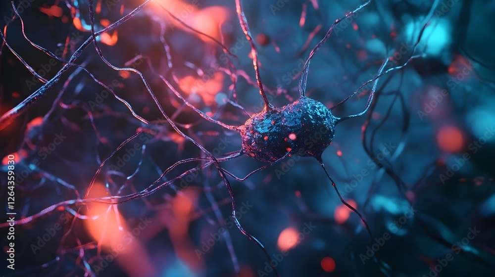 Poster Intricate Cerebral Connections Microscopic Visualization of a Complex Neural Network Showcasing the Electrochemical Signaling and Interconnectivity of the Brain s Biological Circuitry