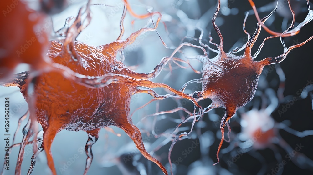 Poster Intricate Connections Captivating Neuron Structures Depicting the Complexity of the Nervous System  digital showcasing the branched