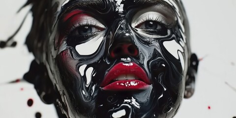 Naklejka premium ink marbling Eye-catching photography bold 