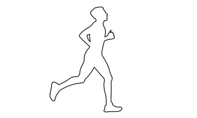 Running silhouettes Vector illustration